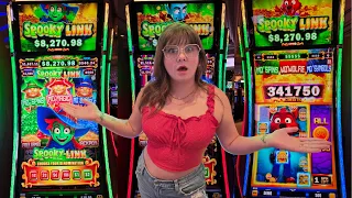I Found the NEW Spooky Link Slot Machines in Las Vegas