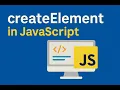 CreateElement in JavaScript How to Dynamically Create HTML Elements with JS