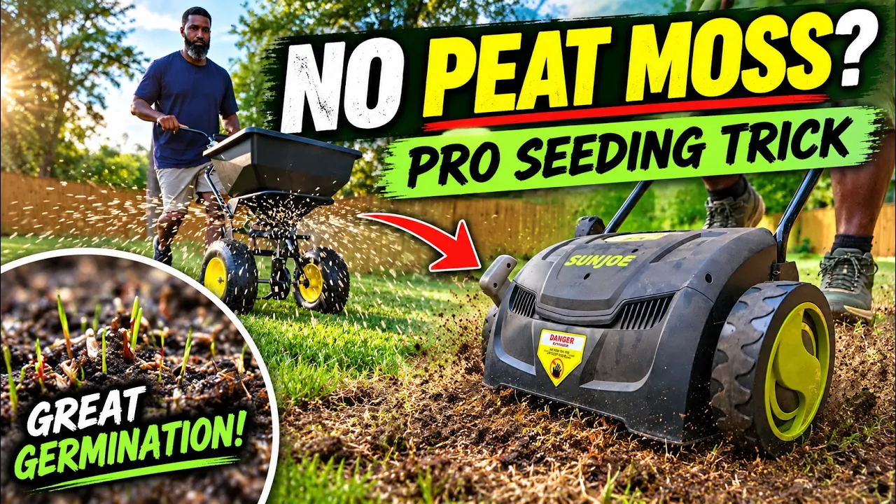Stop Wasting Money on Peat Moss! Better Lawn Seeding with a Sun Joe Dethatcher: video thumbnail