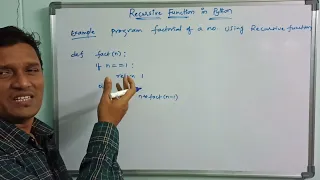 Recursive Function in Python Recursion Python Programming Telugu