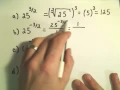 Evaluating Numbers with Rational Exponents by using Radical Notation - Basic Example 1
