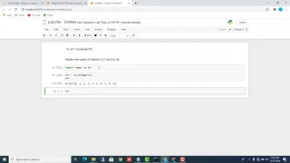 arr np arange 10 Replace the values of indexes 5 6 7 and 8 to 12