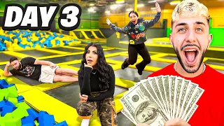 Last to LEAVE TRAMPOLINE PARK Wins 10 000 - Challenge