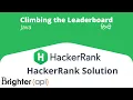 Climbing the Leaderboard Hackerrank Algorithm Solution