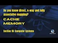 Lecture on cache memory in computer systems FE Electrical and Computer