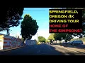 Springfield Oregon 4k Driving Tour Home of The Simpsons