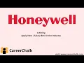 HoneyWell Hiring Alert Apply Now Salary Best in the Industry