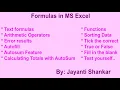 1 Formulas in MS Excel Class 7 CBSE