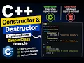 C OOP Tutorial Simple Class Constructor Destructor Explained with Example