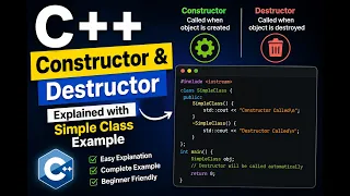 C OOP Tutorial Simple Class Constructor Destructor Explained with Example