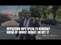 Opposition MPs speak to Newsday ahead of budget debate on October 17