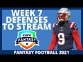 2021 Fantasy Football Week 7 Defense Streams Pickups