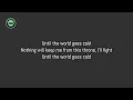 Trivium - Until the World Goes Cold (Lyrics)