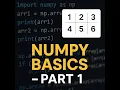 NumPy Basics Part 1