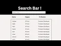 Create a Search Bar Filter Table using JavaScript in Hindi