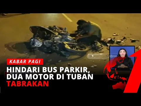 Hindari Bus, Dua Sepeda Motor di Tuban Tabrakan