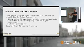 The Eclipse Development Process for Committers EclipseCon Europe 2018