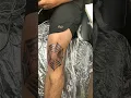 Traditional style spiderweb on knee