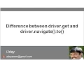 Selenium WebDriver s What is the difference between driver get and driver navigate