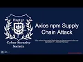 The Axios npm Supply Chain Attack