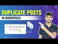 How To Duplicate Posts And Page In WordPress WordPress Tutorial For Beginners