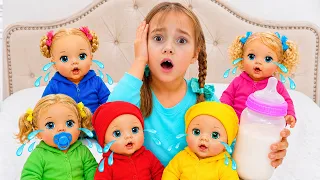 صوفيا وفرانك يعتنيان بالدمى
