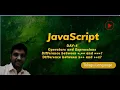 JavaScript Tutorial for Beginners Part 4 Operators Expressions vs Explained