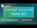 Good Subsequence GOODSUB7 Starter 200 CodeChef Solution