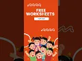 Free Printable Worksheets for Kids Fun and Educational