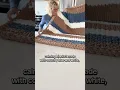 Cozy blue tan white blanket with a tiny gnome twist