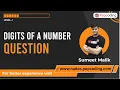 Digits of a number - Question Java Foundation Course Lecture 18