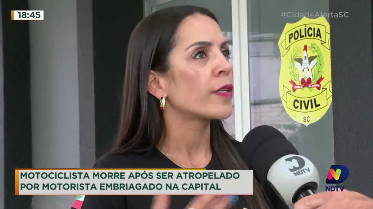 Motociclista morre após ser atropelado por motorista embriagado em Florianópolis
