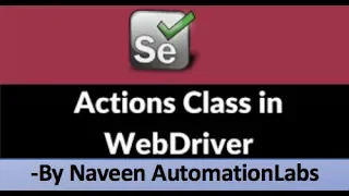 Actions Class In Selenium MouseMovement Right Click Drag Drop