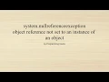 system nullreferenceexception c
