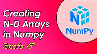 Arrays in NumPy NumPy Tutorials Python for Data Science Telugu