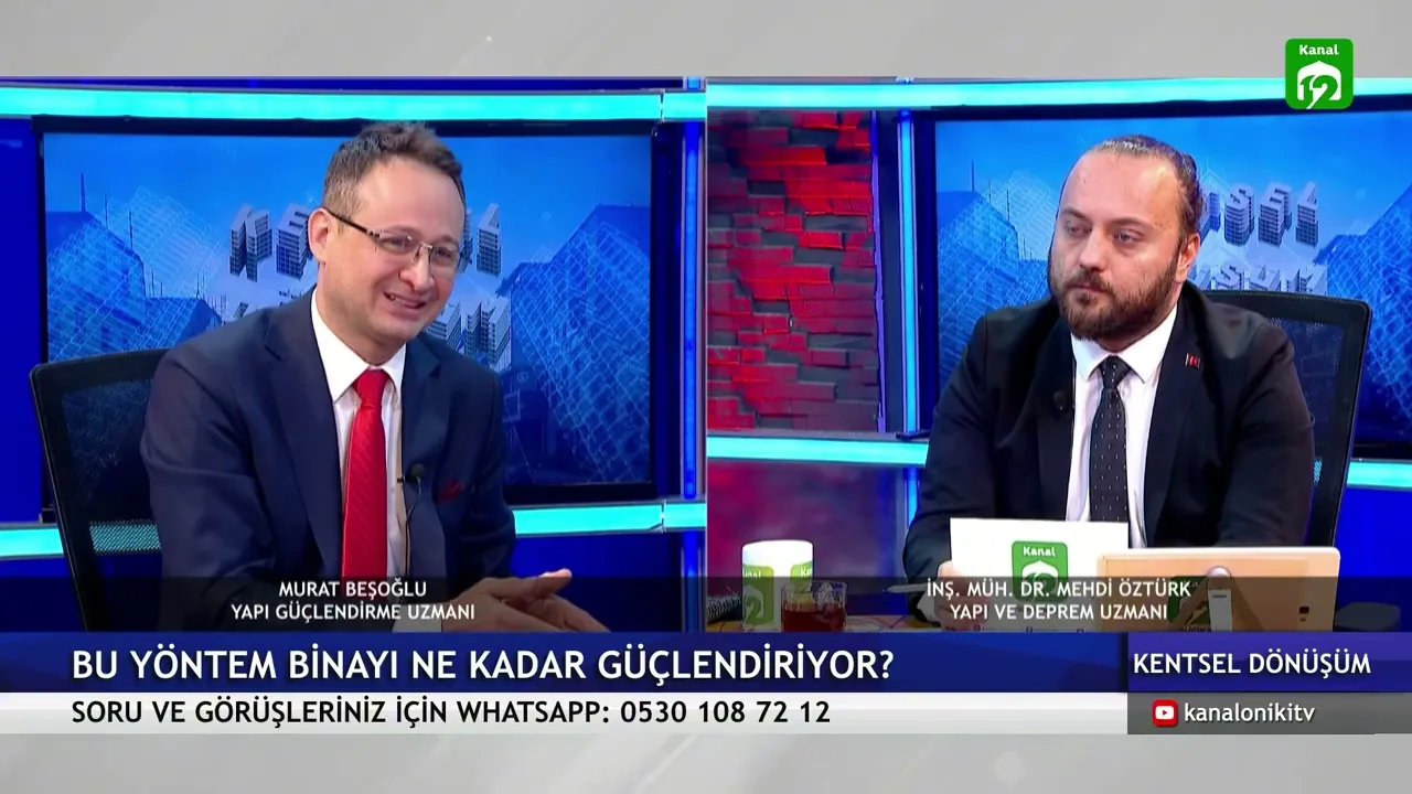 Murat Beşoğlu ve Dr. Mehdi Öztürk, Kanal 12 stüdyosunda