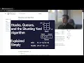 Stacks Queues and the Shunting Yard Algorithm Explained Simply