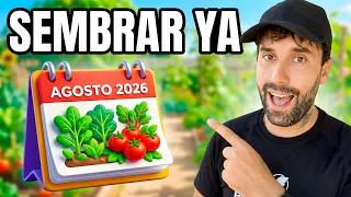 Que Plantar o Sembrar en AGOSTO 🌱 Calendario de Siembra para el Huerto de Verano y de Invierno