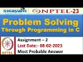 Problem Solving Through Programming in C Assignment 2 Most Probable Answer Nptel-2023