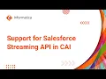 Support for Salesforce Streaming API in Cloud Application Integration