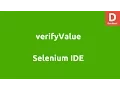 Selenium IDE verifyValue