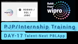 Day 17th live Wipro talentnext Java training on PBLapp lacture 17 training 2022
