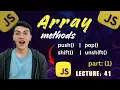 JavaScript Array Methods Explained Push Pop Shift Unshift