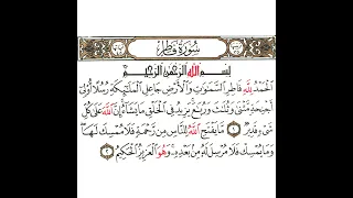 سورة فاطر 1 القسم الأول تكرار كيفي من الحمد لله فاطر السماوات والأرض إلى وهو العزيز الحكيم 