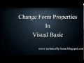 How to Set your Form Properties in Visual Basic