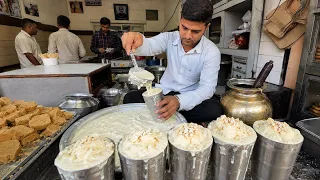World’s Creamiest Peda Lassi Making | Indian Street Food