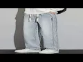 Download Lagu 2025 New Korean Men's Casual Long Jeans Classic Man Straight Denim Wide-leg Pants Solid Co