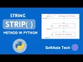 MM Python String Strip Method Explained Python Tutorial