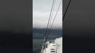 Not able to outrun this storm #squall #storm #sailboat #boatlife #ocean