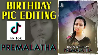 tik tok star premalatha birthday special pic editing by uvdesigns